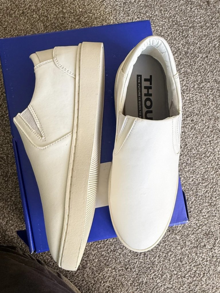 Thousand Fell Women's Slip-On White Lime Sneakers Size 7.5 Nib — image 7 of 8